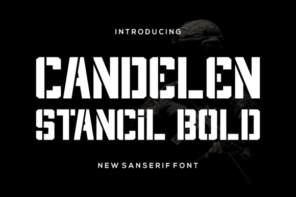 Candelen: A Bold Stencil Font for Modern Design