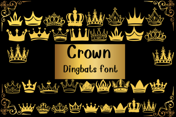 Crown: Your Playful Dingbat Font for Regal Design Flair