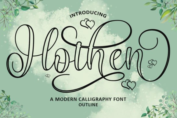 Hothen Outline: A Sweet Handwritten Font for Creative Projects