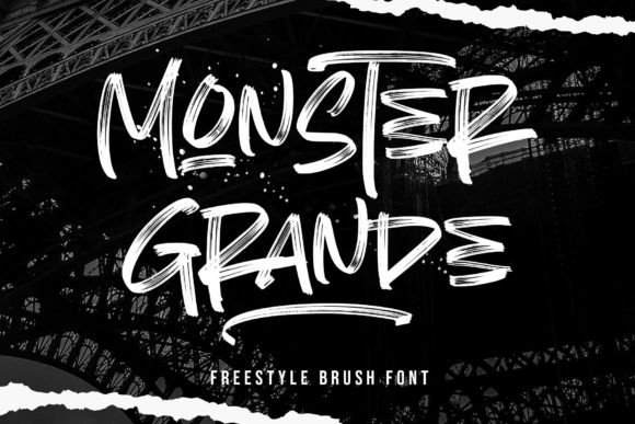 Monster Grande: Bold Hand-Drawn Typeface for Modern Design