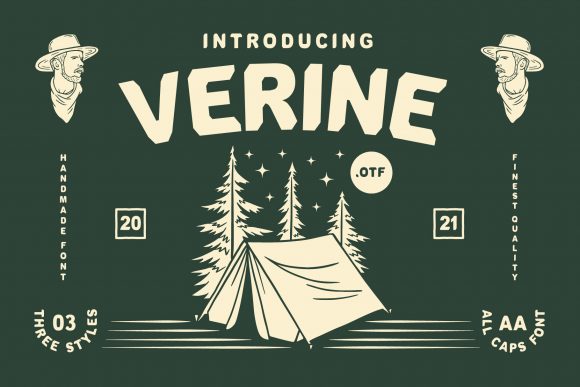 Verine: A Bold Vintage Typeface for Strong Designs